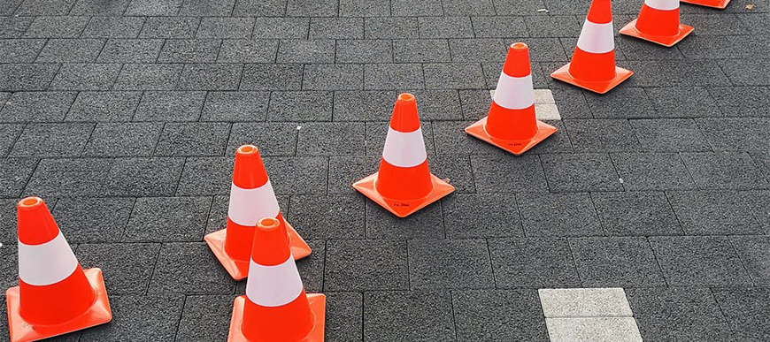 Cones to mark trenching, tunneling, drilling, auger boring for underground utility services in Nashville TN